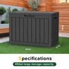 Yardgrace 45 Gallon Waterproof Large Resin Deck Box Indoor/Outdoor Lockable