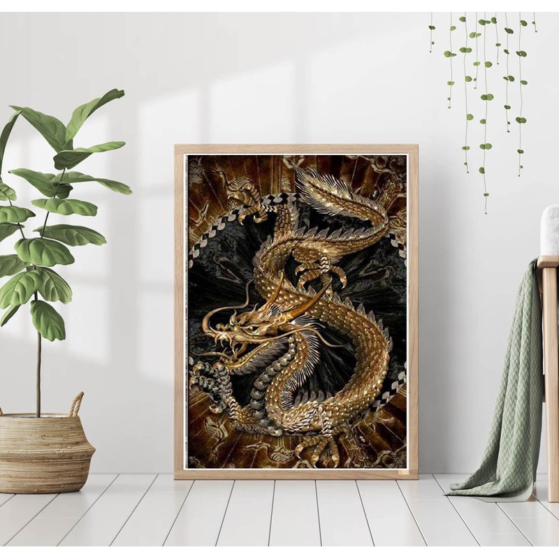 SYMON Cross Stitch Kits for Adults,Dragon,11CT Counted Printed Cross Stitch