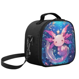 POLERO Axolotl Lunch Bag for Girls 6-8 Kids Cute Lunch Box Insulated Cool Bag for Back to School Picnic