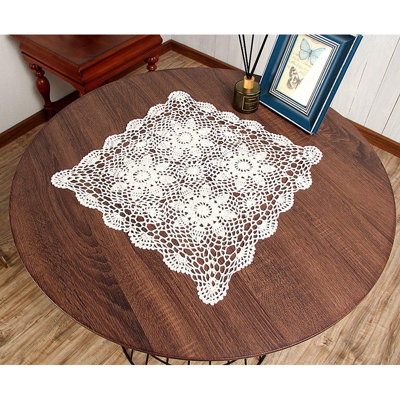 vanyear Handmade Crochet Lace Table Cloth Doilies Placemat Dining Room