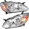 ECCPP Headlight Assembly Pair For Toyota Corolla 2003-2008 Chrome Housing