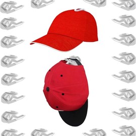 20 Pack Adhesive Hat Hooks for Wall, Hat Rack for Baseball Caps, No Drilling, Minimalist Hat Organizer Display for Home Decor - Color: White