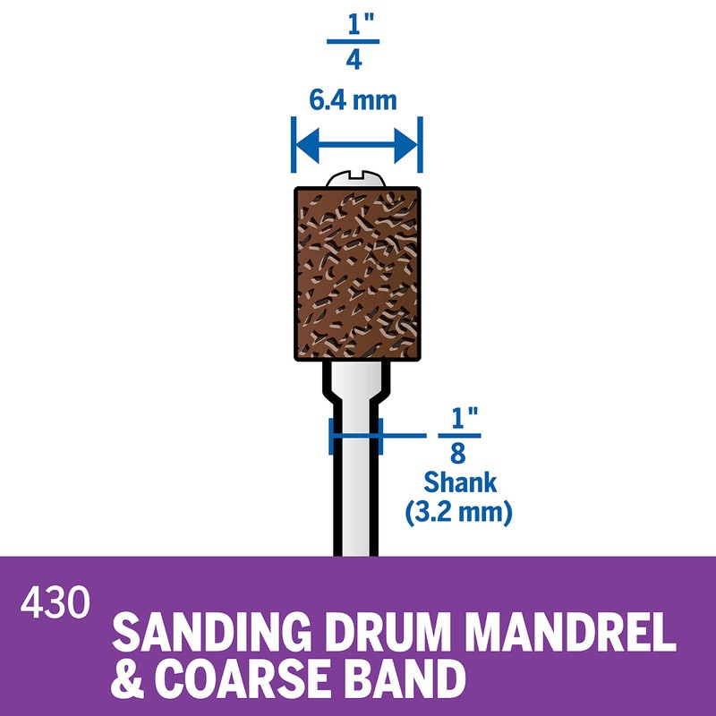 Dremel 430 1/4 Inch Drum Sanding Mandrel
