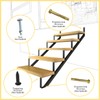2 Packs Metal Stair Step Stringers, 5 Step Steel Riser