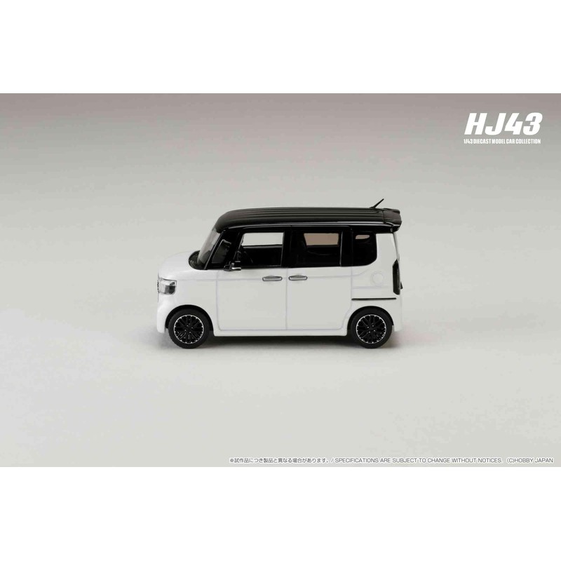 1/43 Honda N-BOX CUSTOM Platinum White Pearl & Black