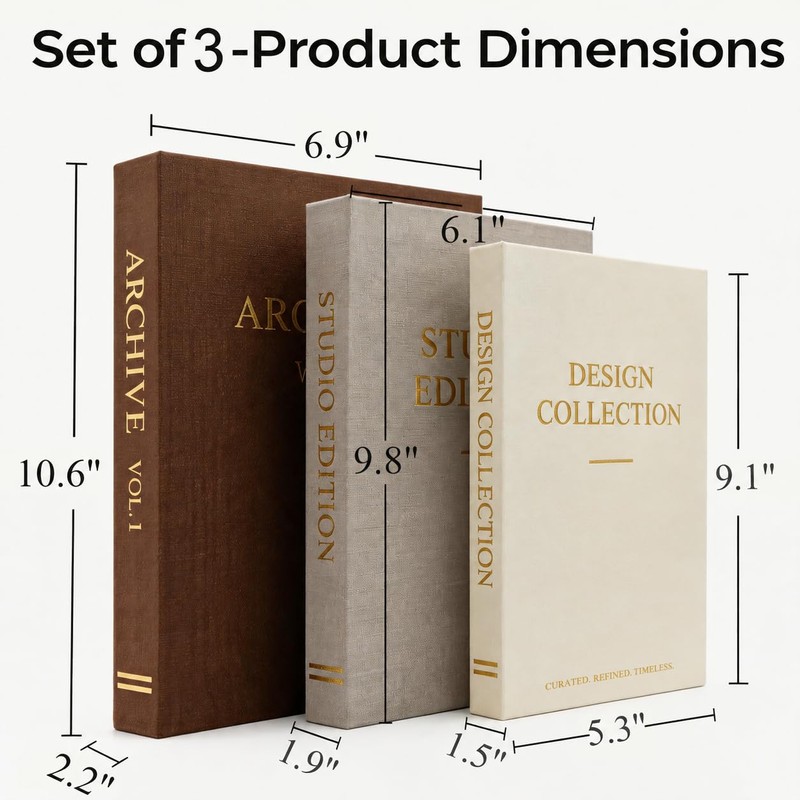 Decorative Books for Home Decor, Faux Books for Decoration,Set of