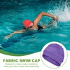 YELARXI Fabric Swim Cap Polyester Swimming Hat,Purple