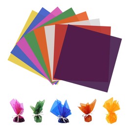 YZROHYI 120 Stück Transparent Folie Bunt 31x31 CM,Farbige Zellophanfolie für SüßIgkeiten,Fensterfolie Bunte Cellophanfolie zum Basteln,Farbfolie für Led Lampen,Lampenfolie Farbfilter für DIY