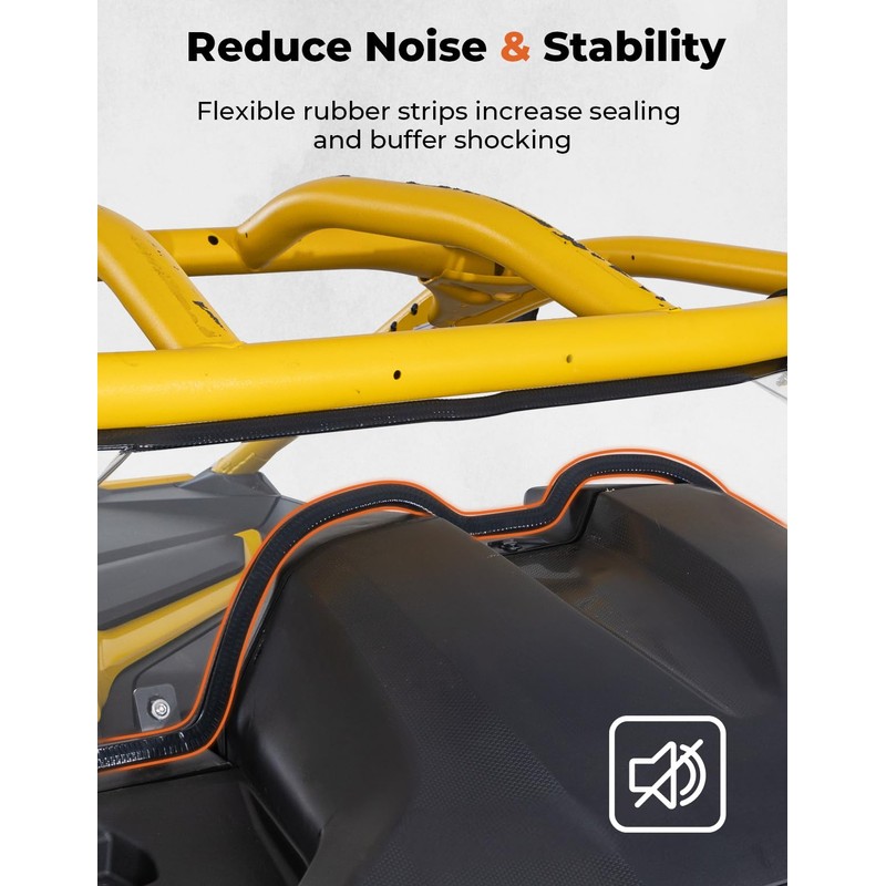 KEMIMOTO Rear Windshield Compatible with Can Am Maverick R 2024+