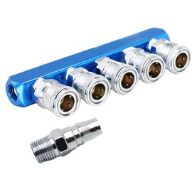 Air Coupler, Air Chuck, Air Hose, Air Tool, Branch Expansion, Air Compressor, Coupler (5 Branches), Quick Fittings, Set Item