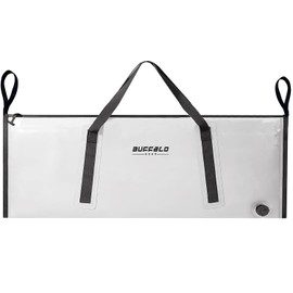 Buffalo Gear Insulated Fish Cooler Bag 48x18 Inch, Portable Fish Kill Bag Keep Ice-cold More Than 24 Hours, White