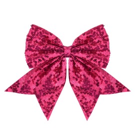 Glitter Sparkle Bow Hair Clips Accessories for Girls Women Sequin Hair Bow Hair Accessories for Women Teenagers Rose Red Sparkling Bowknot Bobby Pin Y2k Sparkly Hairpins for Party Prom