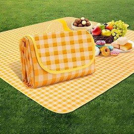 Waterproof Picnic Mat for Outdoor Camping Picnic Mat Yellow/200x200CM