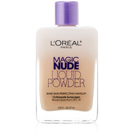 L'Oreal Paris Magic Nude Liquid Powder Bare Skin Perfecting Makeup SPF 18, Light Ivory, 0.91 Ounces