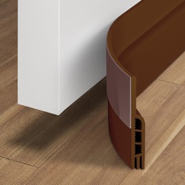Holikme Door Draft Stopper Under Door Draft Blocker Insulator Doors Sweep Weather Stripping Noise Stopper Strong Adhesive, Brown