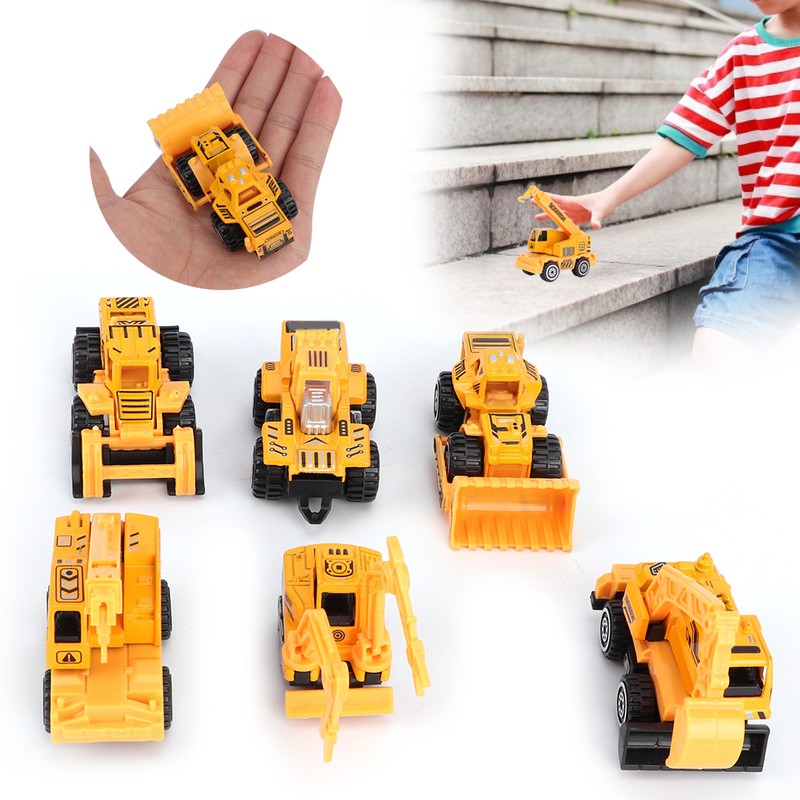 6pcs 1:64 Engineering Car Model Alloy Construction Vehicle Car Model