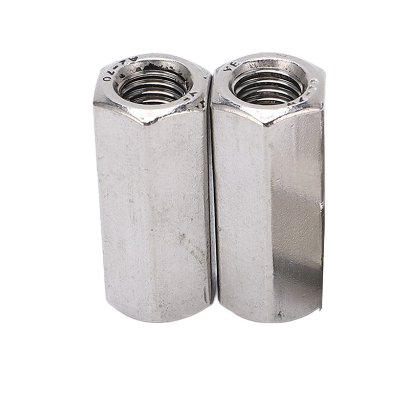 5Pcs Coupling Nut Hex Stainless Steel Anti Corrosion M12 Connector