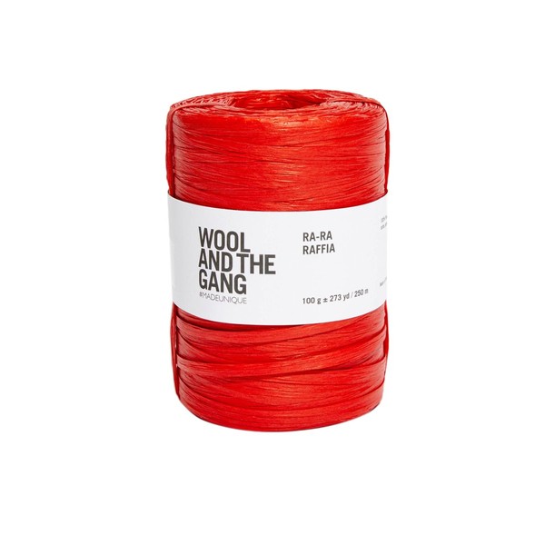 Wool and the Gang Ra Raffia Bardot Red Garn, klein