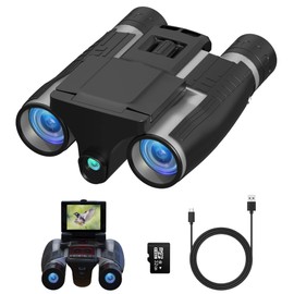 Anweller Binoculars with Camera, 12x32 High Powered Compact Binoculars for Adults and Kids, for Bird Watching, Cruise Ship, Hunting, Travel, Hiking, Sport Games, Concert