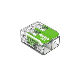 Wago | Conector De Empalme Eléctrico De Palanca, 100 Piezas, 2 Polos, Plástico Reciclado, Calibre 12–24 Awg