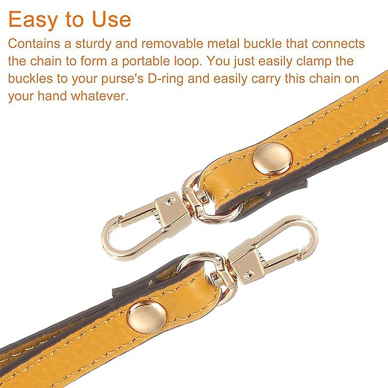 AIMALL Leather Litchi Pattern Cowhide Puppy Buckle Wrist Strap, 7.48