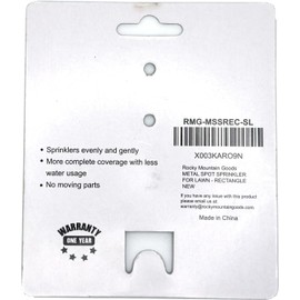 Rocky Mountain Goods Rectangle Metal Spot Sprinkler for Lawn/Garden - Covers up to 30 ft Diameter Area - Ideal for Small to Medium Lawn Watering