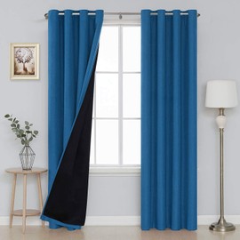 2 Pack Room Darkening Curtain Rod 48-84 Inches, Blackout Curtain Rod Wrap Around Design, Extra-Thick 3/4 Inch Diameter Single Drapery Rod, Extendable Metal Rod (2 Pack Satin Nickel)