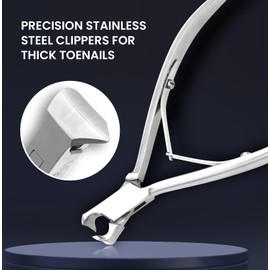 Harry's supplies Wide-Jaw Nail Clippers - Precision Japanese Stainless Steel Clippers for Fingers & Toenails - Ingrown Toenail Clippers Ideal for Men, Women & Seniors