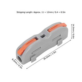 Conectores de Cable Compactos con Palanca - Terminales Rápidos para Iluminación Residencial y Automatización, 50 Unidades