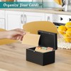 DRASTAR Index Card Holder 3x5, Wooden Index Card Organizer Box