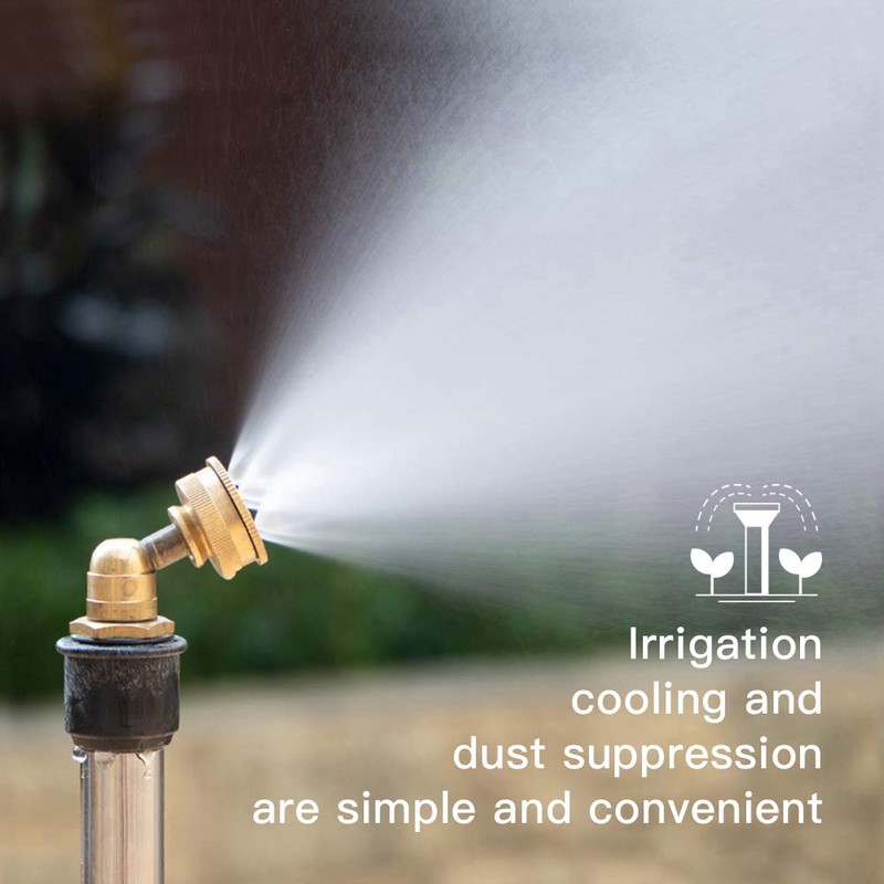 Feelers Brass Misting Spray Nozzle, 1/2" BSPF 5-Holes Atomizing Spray