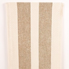 Aga Range Poppered Towel Natural and Cream Stripes