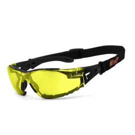 HELLY® - No.1 Bikereyes® | Biker Glasses, Motorcycle Glasses, Motorcycle Sunglasses | Test Winner: Anti-Fog, Windproof, Shatterproof, Top Wearing | Glasses: Moab (xenolit (Yellow))
