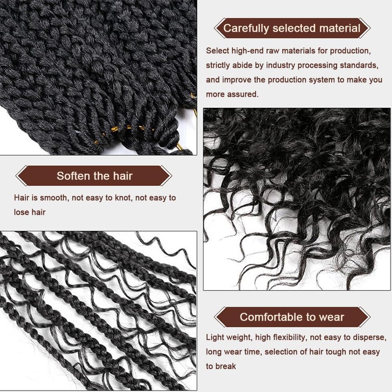 TTPSRY 16 Packs Boho Crochet Braids 14 Inch Goddess Braids