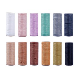 Wax Twine Wax Cord Round Wax Cord Leather Craft Tool 10 Colors Hand Sewing Knitting Craft String DIY Thread Wax String (0.8MM -15M, B)
