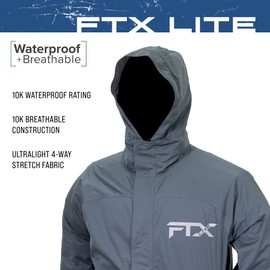 FROGG TOGGS Men's FTX Lite Rain Jacket - Waterproof, Breathable, Stretch Comfort