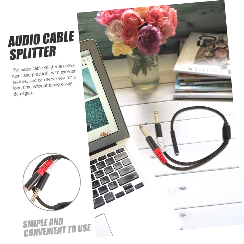 LABRIMP Audio Adapter Cable Headphones Jack Male Cord Dual Plug