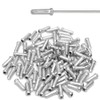 100 Pack Silver Alloy Mountain Bicycle Brake End Sleeves End