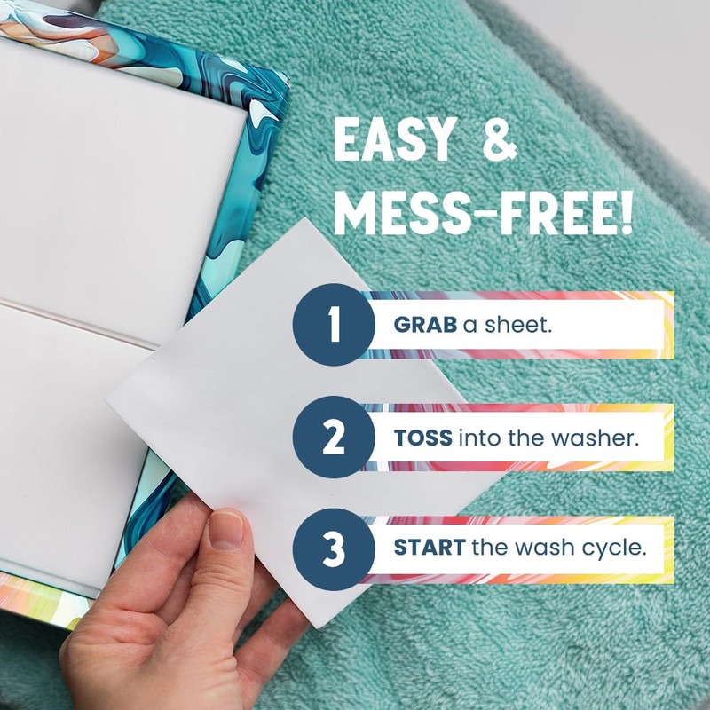 QLEAN Laundry Detergent Sheets (120 Loads) – Plastic-Free Packaging, Travel-Friendly,