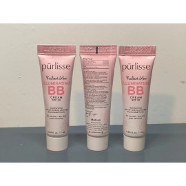 3x PURLISSE ILUMINADORA BB CREAM 0,24 FL.OZ cada una MEDIANA caducidad 5/25