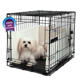 Pet Dreams Dog Crate Bumper- Crate Bumpers for Dog Cages is a Dog Crate Liner and Dog Tail Protector. Dog Crate Bumpers for Inside Crate, Safe and Comfy (Ivory, Medium 30 Inch Dog Crate Bumper Pads)