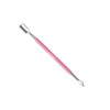 Professional Dual-Ended Cuticle Pusher & Scraper, Stainless Steel, Spear-Shaped Tip,