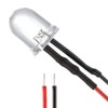 uxcell 5Pcs 10mm Pre Wired LED, White DC3-6V Clear Lens,