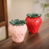 WAIT FLY Strawberry Ceramic Ashtray, Cute Cigar Ashtray for Indoor