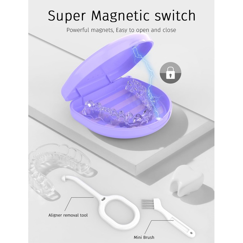 2Pack Portable Retainer Case - Purple