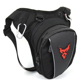 KPYWZER Oxford Motorcycle Bike Drop Leg Bag Waist Pack for Men Women Thigh Waist Bum Hip Fanny Belt Bag Cell Mobile Phone Purse Pouch Outdoor Travel Hiking Cycling Tactical Sports Daypack Black Red