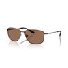 Brooks Brothers Men's BB4069 Rectangular Sunglasses, Matte Bronze/Dark Brown, 58