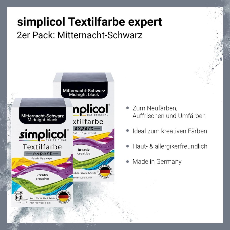 Simplicol Expert Textile Dye for Creative and Easy Dyeing -