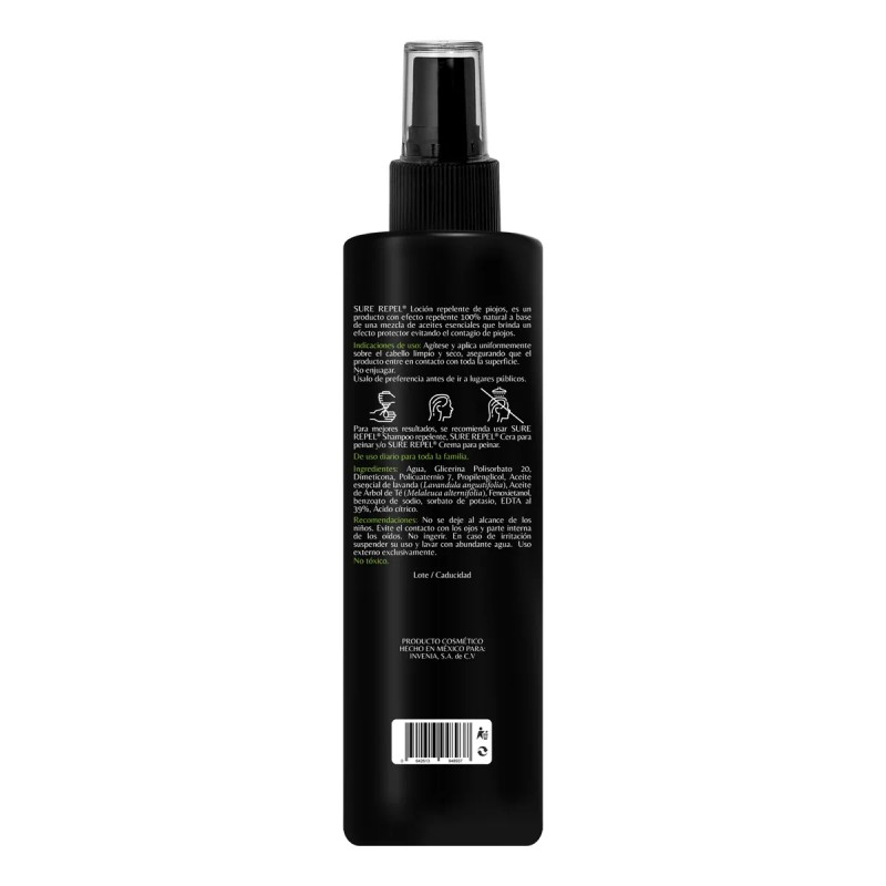 Loción Para Piojos Profesional Sure Repel Repelente Premium