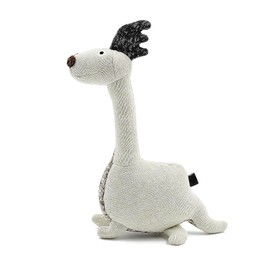 Dog/Cat Plush – White Dino – Tough Plush for Dogs and Cats – White Dinosaur with Sound – Durable Toy for Pets – for Aggressive Chewers.
